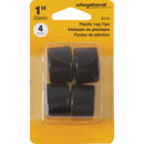Shepherd Hardware 1 In. Low Rise Plastic Furniture Leg Tip (4-Pack)
