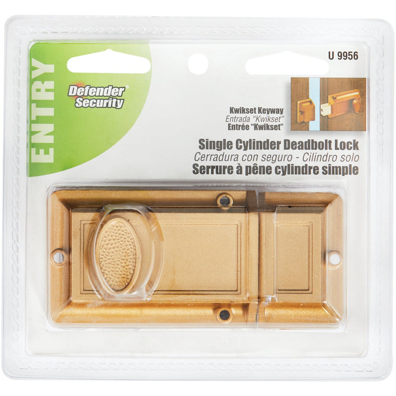 Defender Security Brass Night Lock Single Rim Deadlock