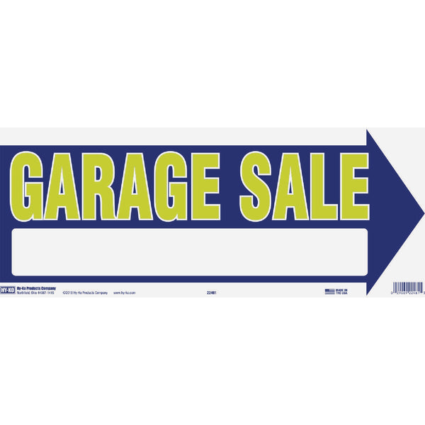 Hy-Ko 9 x 18 Neon Arrow Sign With 2 Poles, Garage Sale