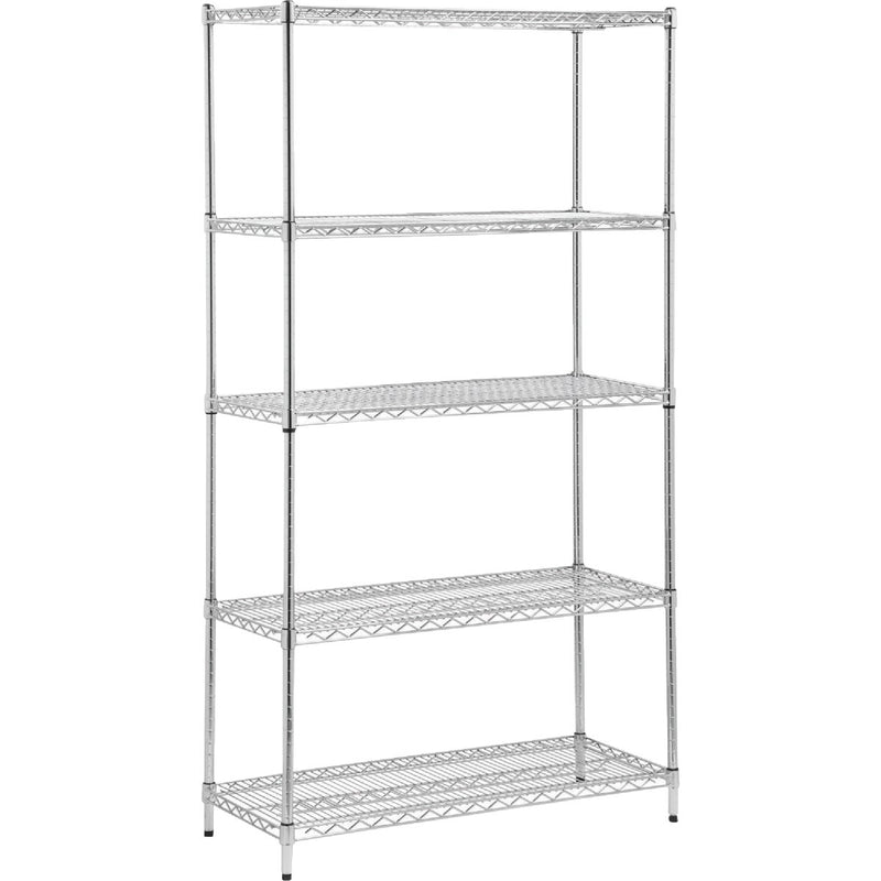 Honey Can Do 35 In. x 72 In. x 13 In. 5-Tier Chrome Stainless Steel Shelf