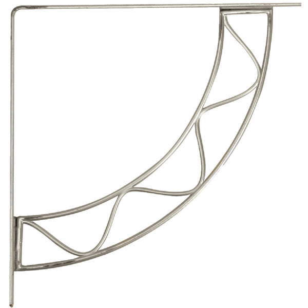 Knape & Vogt 200 Series Stockton 8 In. Satin Nickel Steel Shelf Bracket