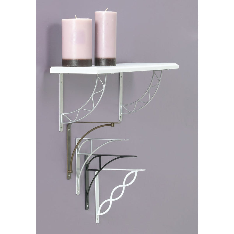 Knape & Vogt 200 Series Stockton 8 In. Satin Nickel Steel Shelf Bracket