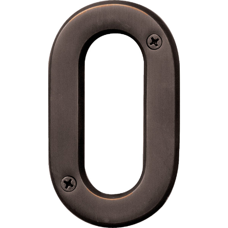 Hy-Ko Prestige Series 4 In. Oil Rubbed Bronze House Number Zero