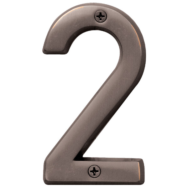 Hy-Ko Prestige Series 4 In. Oil Rubbed Bronze House Number Two