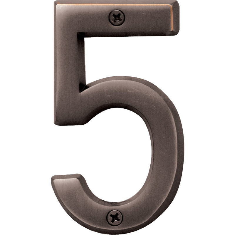 Hy-Ko Prestige Series 4 In. Oil Rubbed Bronze House Number Five