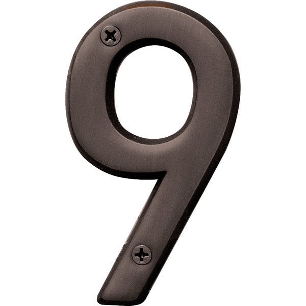 Hy-Ko Prestige Series 4 In. Oil Rubbed Bronze House Number Nine