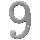 Hy-Ko Prestige Series 4 In. Satin Nickel House Number Nine