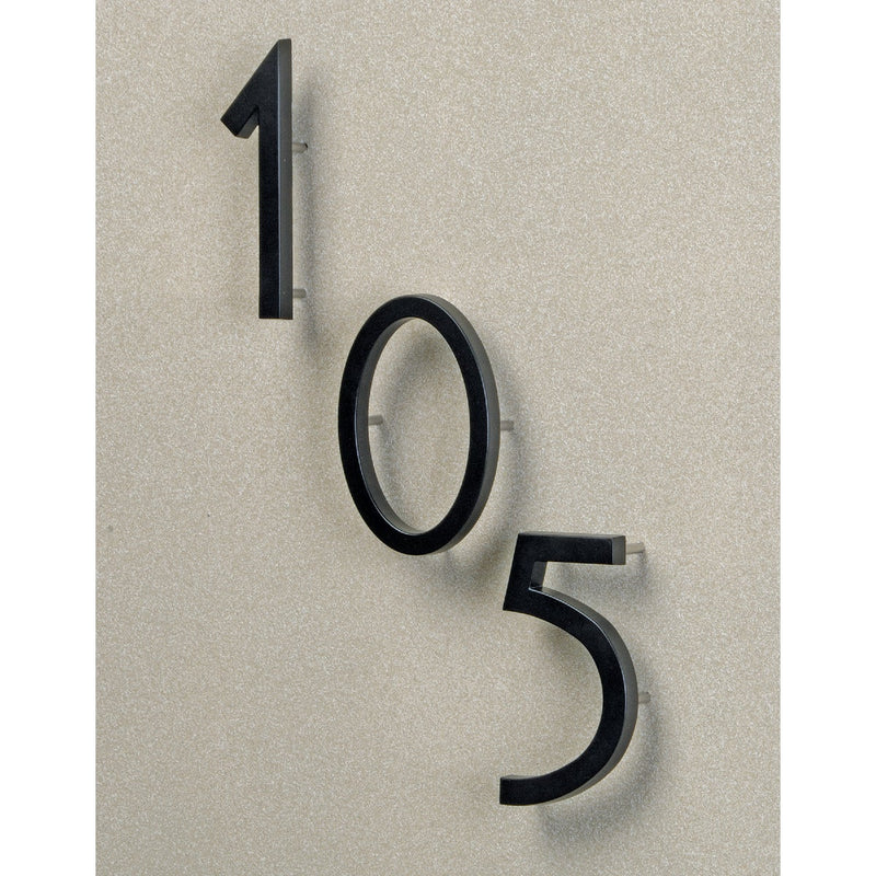 Hy-Ko Architectural Series 6 In. Satin Black House Number One