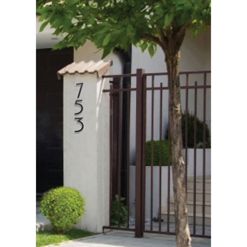 Hy-Ko Architectural Series 6 In. Satin Black House Number One