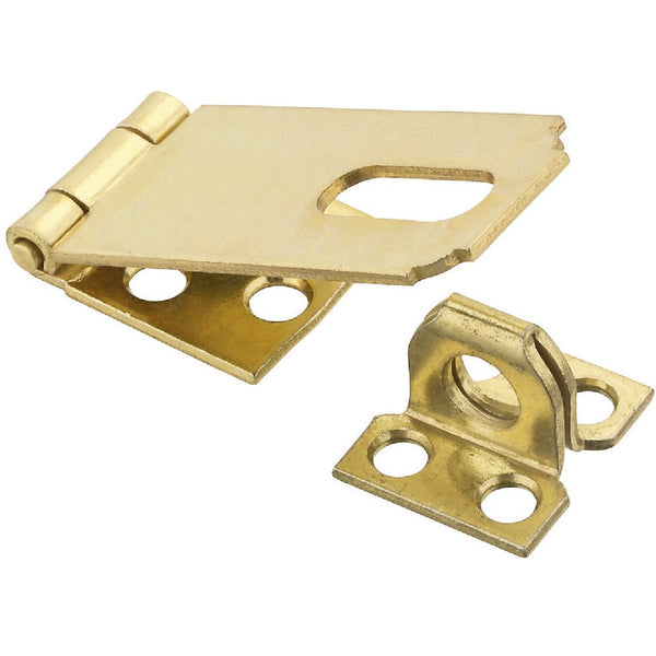 National 2-1/2 In. Brass Non-Swivel Safety Hasp