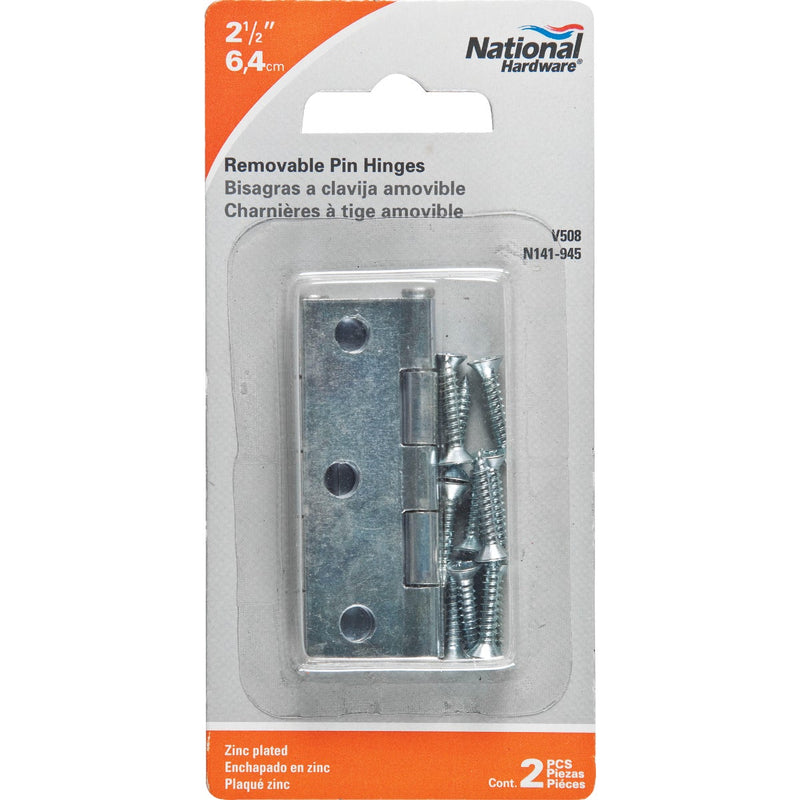National 2-1/2 In. Zinc Loose-Pin Narrow Hinge (2-Pack)