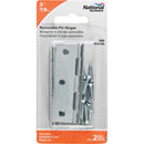 National 3 In. Zinc Loose-Pin Narrow Hinge (2-Pack)