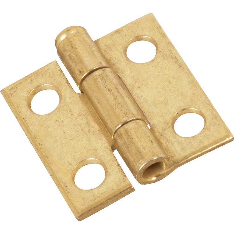 National 1 In. Brass Loose-Pin Narrow Hinge (2-Pack)