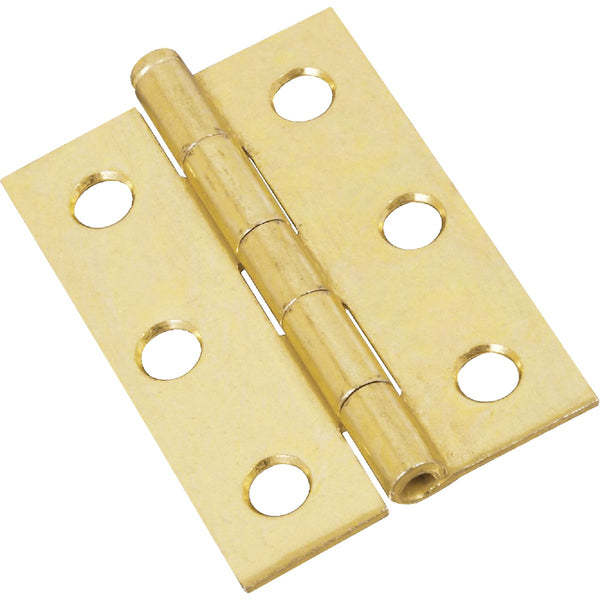 National 2-1/2 In. Brass Loose-Pin Narrow Hinge (2-Pack)