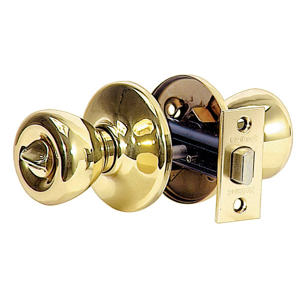 Kwikset Tylo Polished Brass Bed & Bath Door Knob