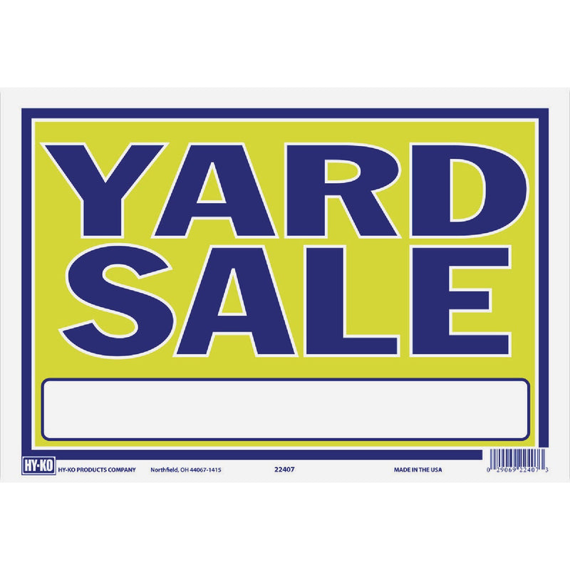 Hy-Ko 9 x 13 Neon Yard Sale Sign