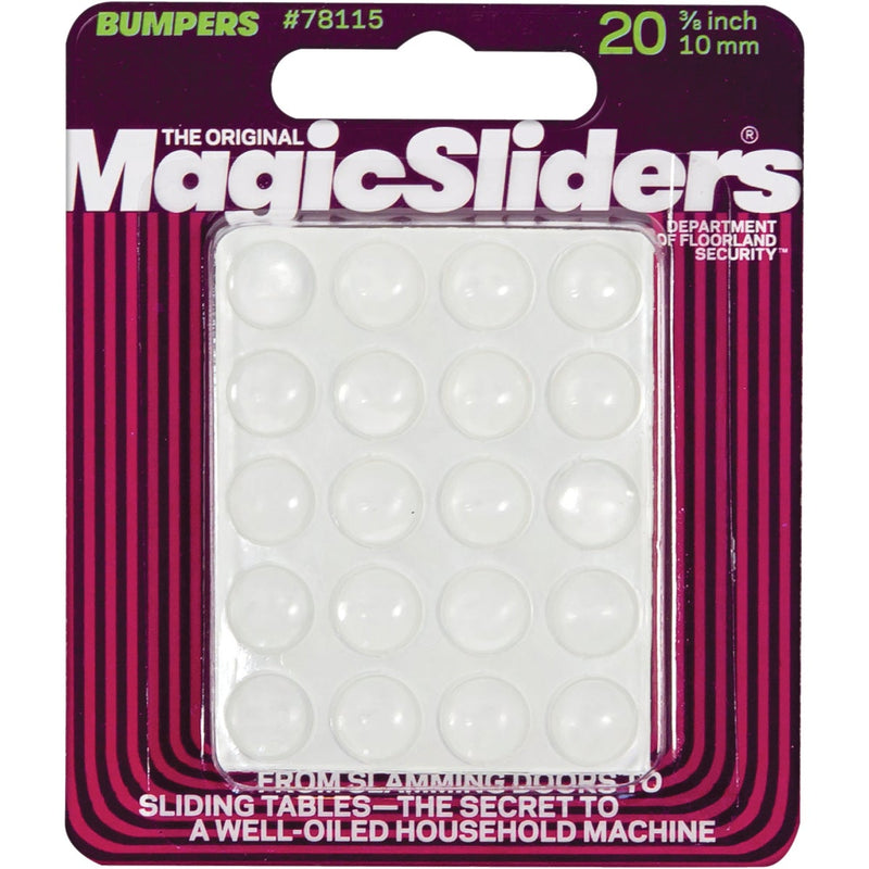 Magic Sliders 3/8 In. Round Clear Furniture Bumpers,(20-Count)
