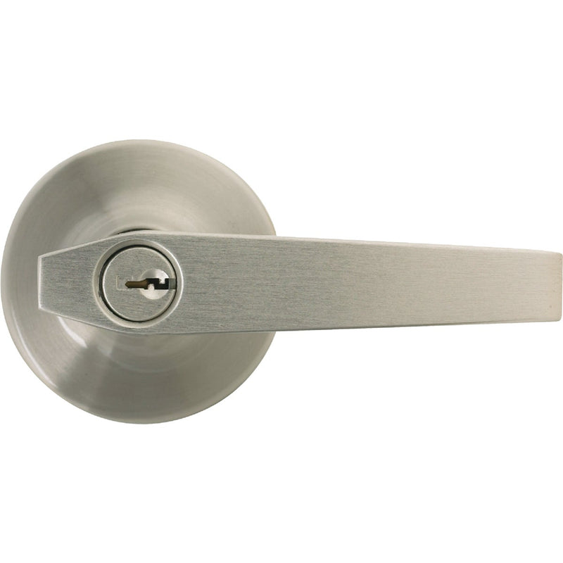 Steel Pro Brushed Nickel Entry Door Lever