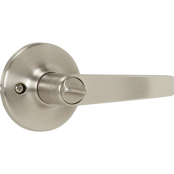 Steel Pro Brushed Nickel Straight Privacy Door Lever