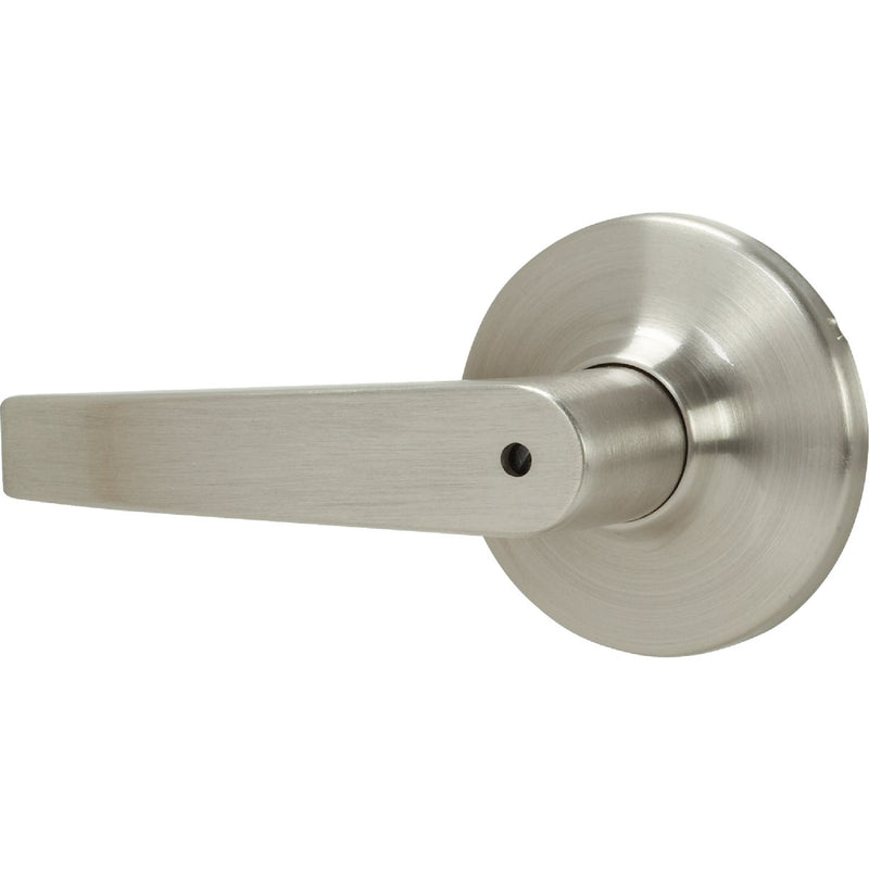 Steel Pro Brushed Nickel Straight Privacy Door Lever