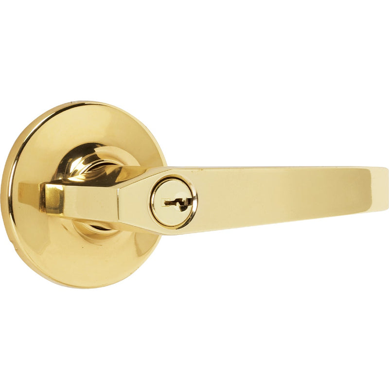 Steel Pro Polished Brass Entry Door Lever