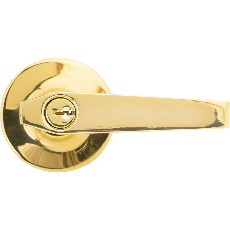 Steel Pro Polished Brass Entry Door Lever