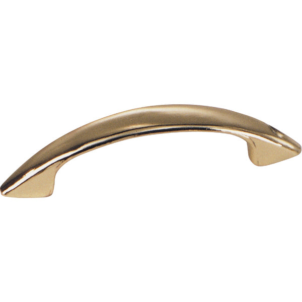 Laurey Modern Standards 3 In. Center-To-Center Polished Brass Cabinet Drawer Pull
