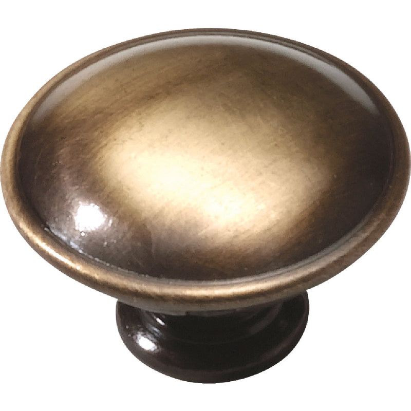 Laurey Classic Traditions Smooth Round 1-1/4 In. Antique Brass Cabinet Knob