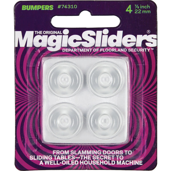 Magic Sliders 7/8 In. Round Clear Self-Stick Bumper (4-Pack)