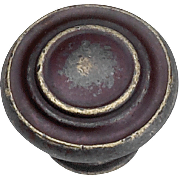 Laurey Windsor Round  1-3/8 In. Weathered Antique Bronze Cabinet Knob