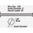 Prime-Line 2 In. x 32 In. Left Wind Garage Door Torsion Spring