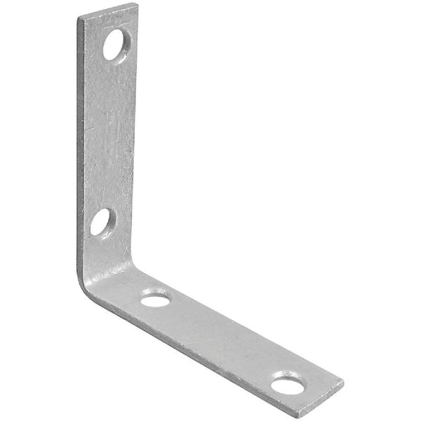 National Catalog V115 2-1/2 In. x 5/8 In. Galvanized Steel Corner Brace (4-Count)