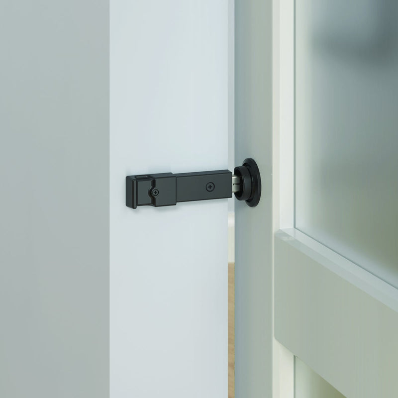 National V1045 Matte Black Barn Door Lock