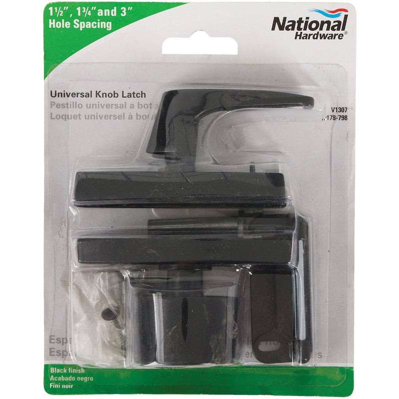 National Black Knob Latch