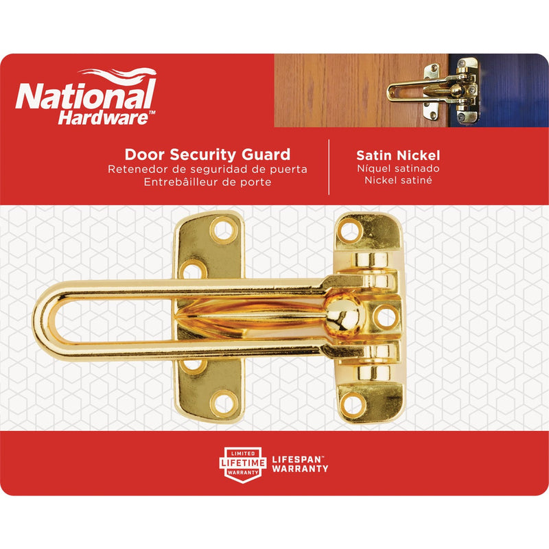 National Satin Nickel Decorative Door Security Guard