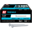 Grip-Rite 1-1/4 In. 12.5 Ga. White Aluminum Trim Nail (4 Oz.)
