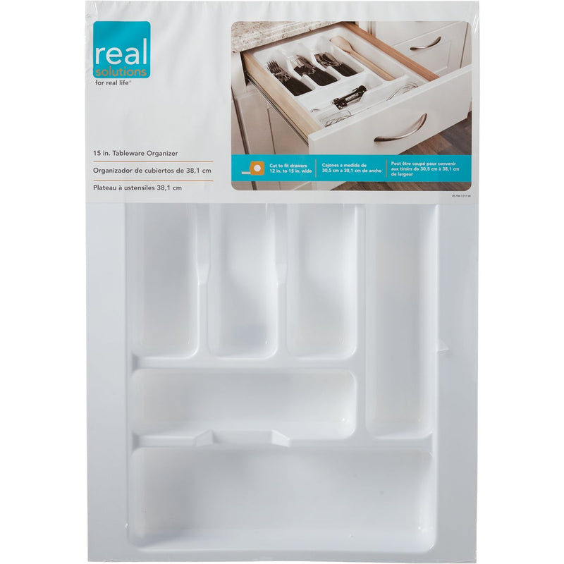 Knape & Vogt Real Solutions White Plastic Tableware Cutlery Tray