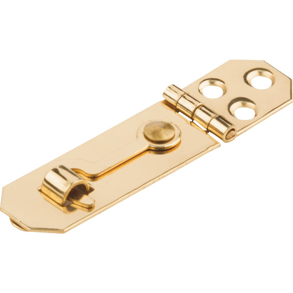 National 3/4 In. x 2-3/4 In. Solid Brass Decorative Hasp With Hook