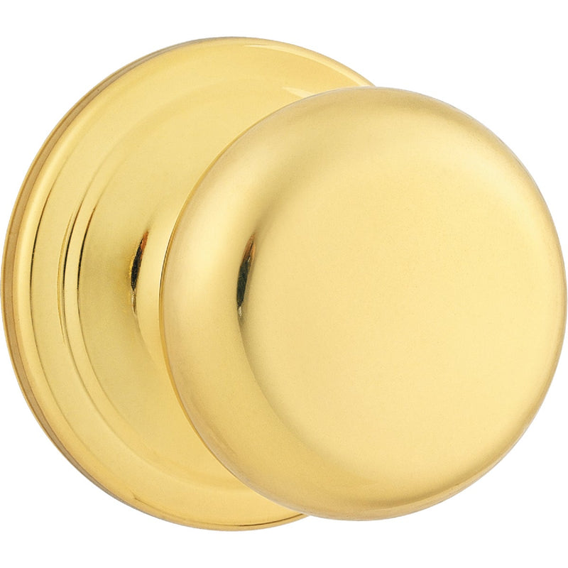 Kwikset Signature Series Polished Brass Hall & Closet Door Knob