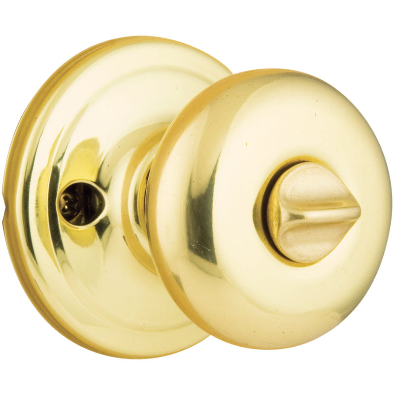 Kwikset Signature Series Polished Brass Bed & Bath Door Knob