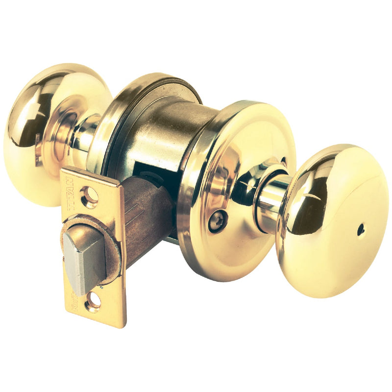 Kwikset Signature Series Polished Brass Bed & Bath Door Knob