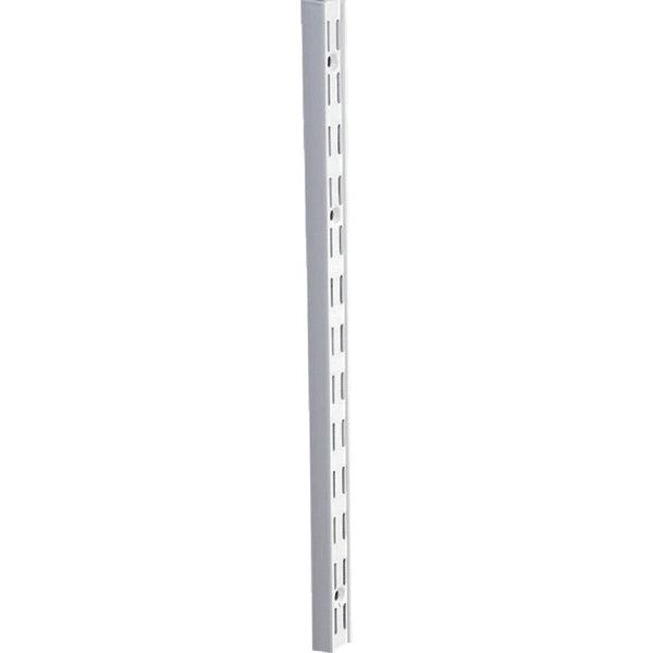 Knape & Vogt 82 Series 48 In. White Steel Heavy-Duty Double-Slot Shelf Standard