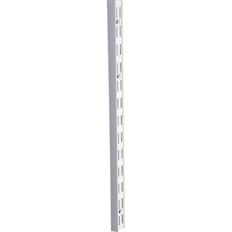 Knape & Vogt 82 Series 48 In. White Steel Heavy-Duty Double-Slot Shelf Standard