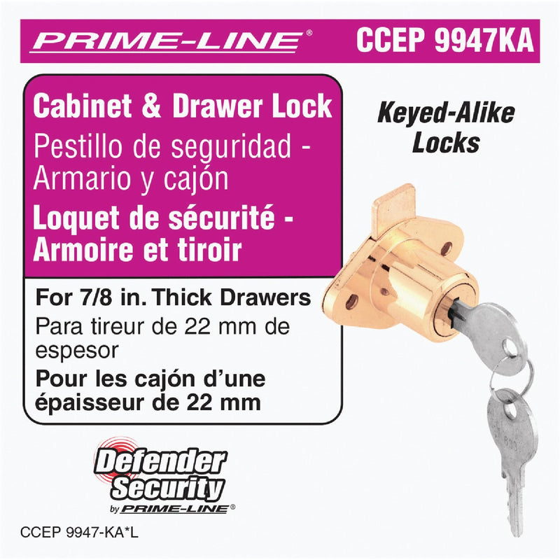 Defender Security Drawer & Cabinet Lock - Keyed Alike