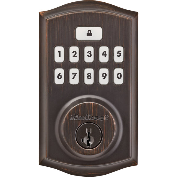 Kwikset Signature Series Traditional SmartCode Venetian Bronze Electronic Deadbolt