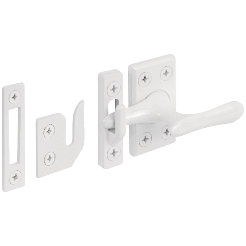 Prime-Line White Casement Window Lock With Keepers