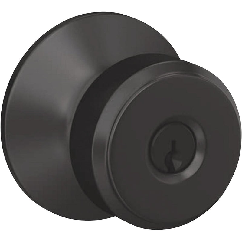 Schlage Bowery Knob Matte Black Keyed Entry Lock