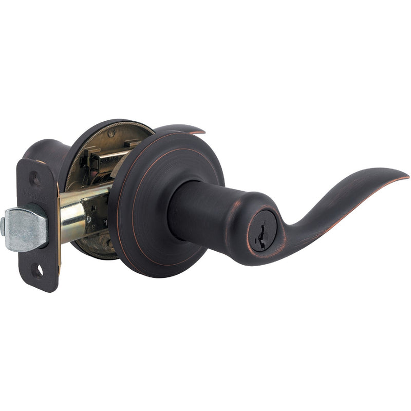 Kwikset Signature Series Venetian Bronze Deadbolt and Lever Combo with Smartkey