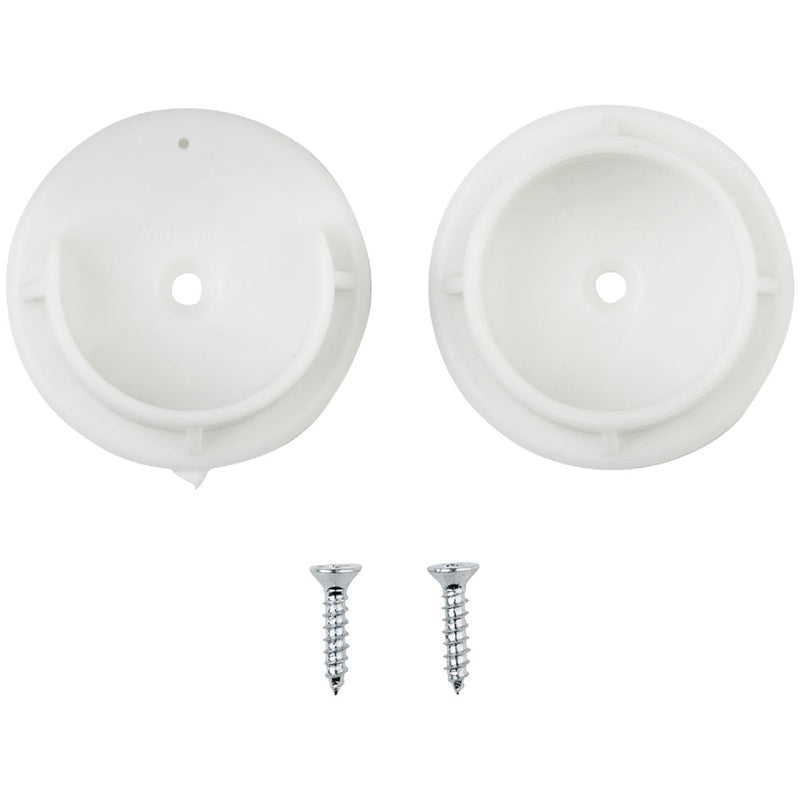 National 1-3/8 In. Plastic Closet Rod Socket, White (2-Pack)