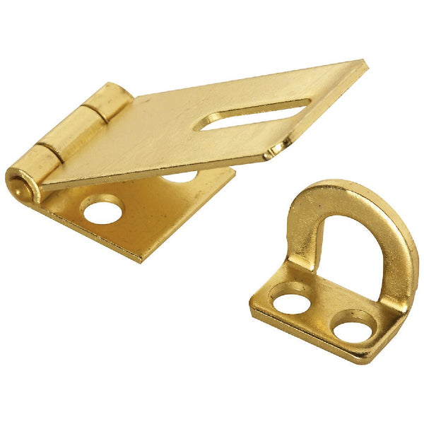 National 1-3/4 In. Brass Non-Swivel Safety Hasp